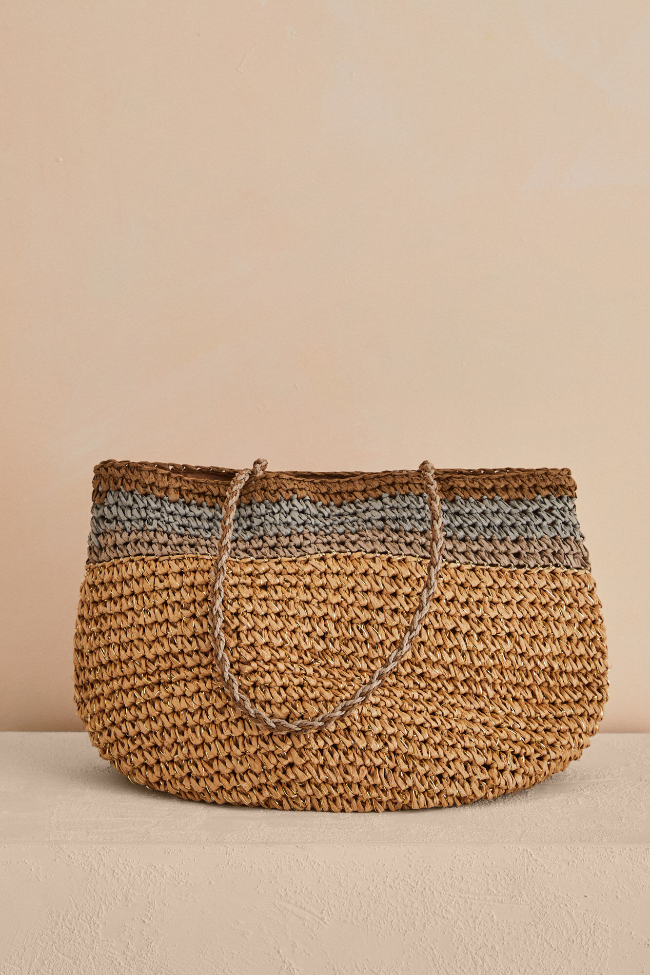 Bolsa playa mediana rafia Accesorios para mujer WomenSecret MX