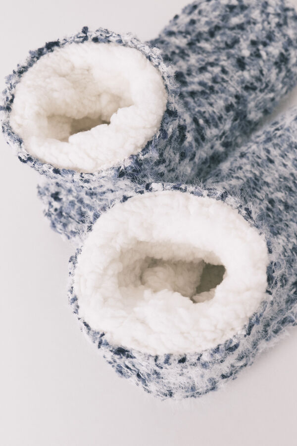 Women'secret Calcetines short de tricot azul azul