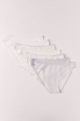 Women'secret Pack 7 panties cl&aacute;sicas de algod&oacute;n estampado multicolor estampado