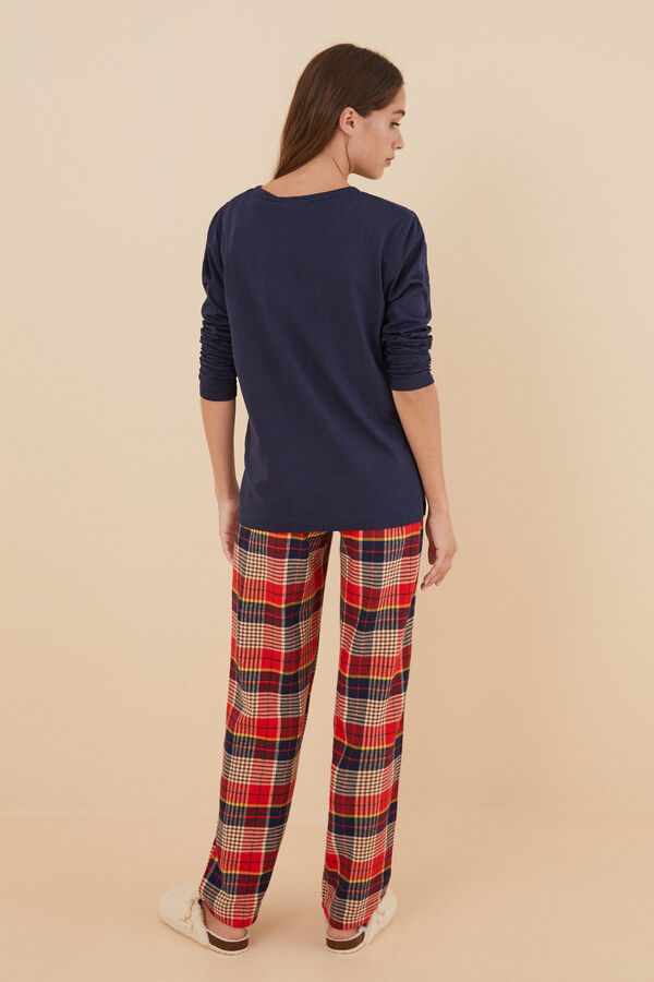 Womensecret Pijama 100% algodón Miffy cuadros azul