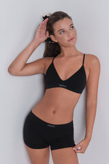 Womensecret Panty bóxer negra sin costuras negro