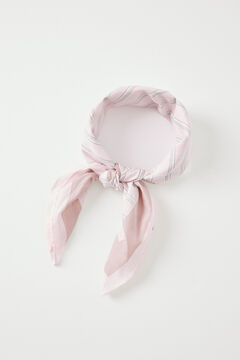 Womensecret Pañuelo para cuello rayas rosa estampado