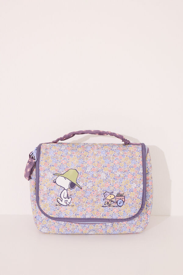 Womensecret Neceser grande de nailon con flores de Snoopy estampado