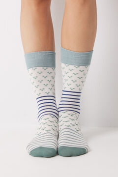 Womensecret Calcetines largos rayas verde verde