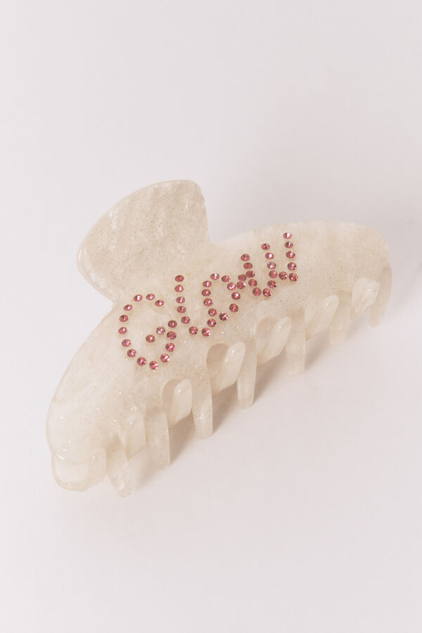 Women'secret Clip "Glow" con efecto jaspeado marfil