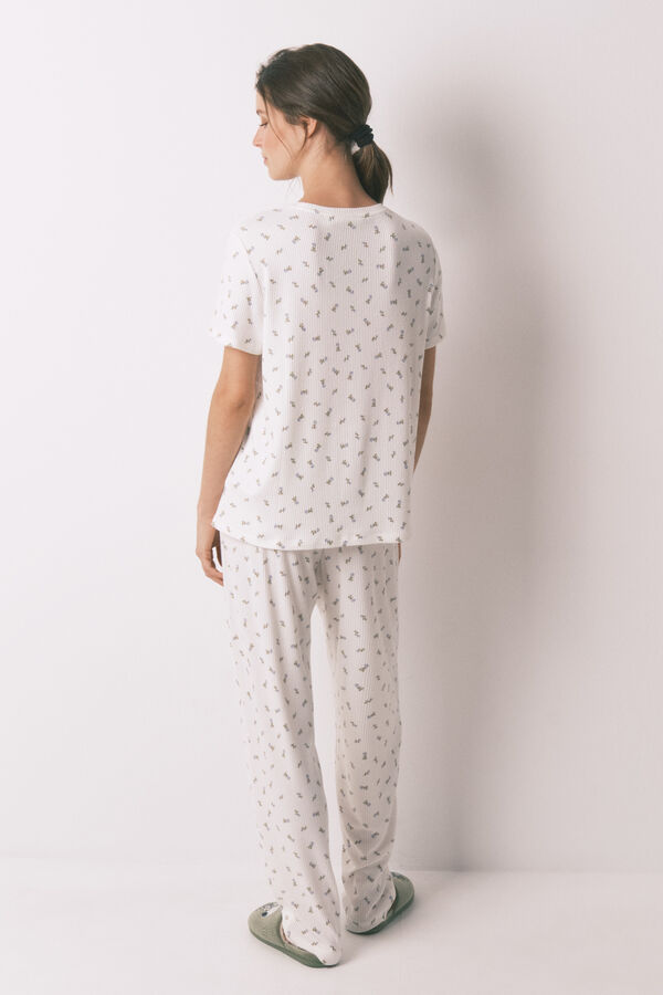 Women'secret Pijama larga Mafalda patchwork 100% algodón  marfil