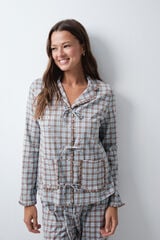 Women'secret Pijama camisera estampado cuadros Snoopy estampado