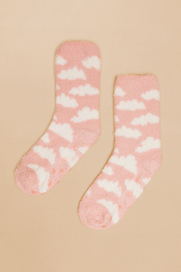Womensecret Calcetines pelo nubes rosa rosa