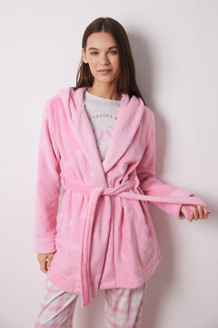 Womensecret Bata rosa fluffy Vecina Rubia  rosa