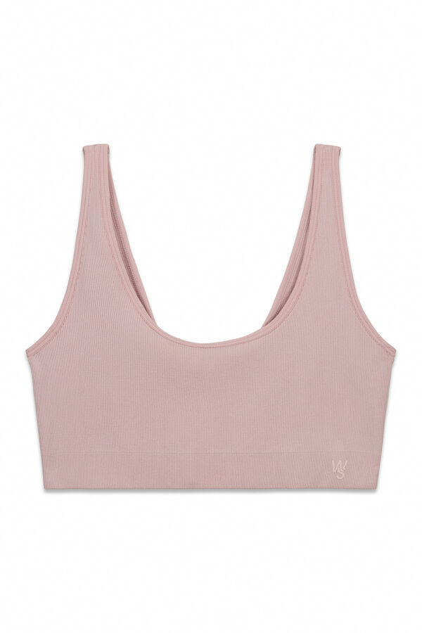Women'secret Top liso sin costuras rosa rosa
