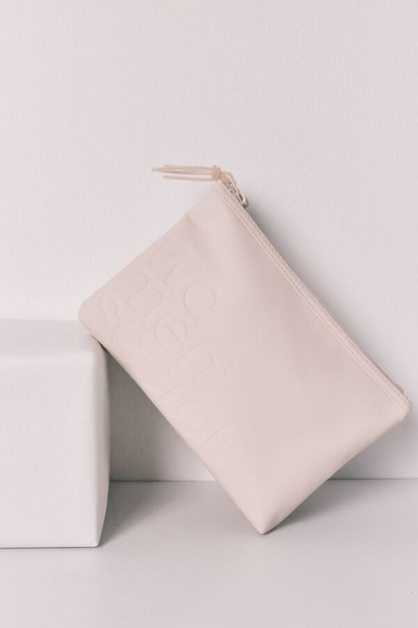 Women'secret Neceser mediano cartera doble blanco marfil