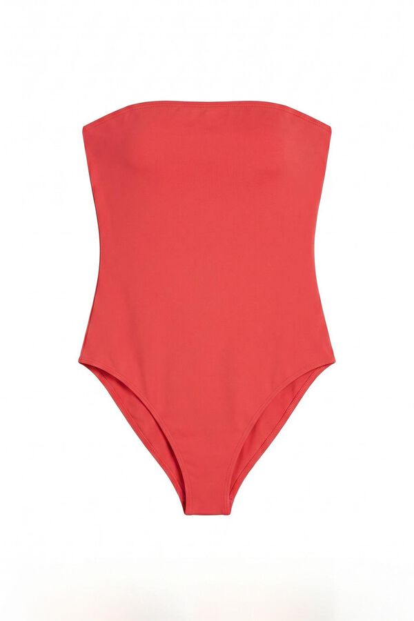 HI&BYE Traje de ba&ntilde;o bandeau rojo rojo