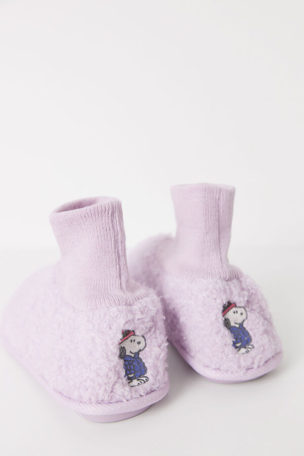 Womensecret Pantuflas casa calcetín Snoopy rosa