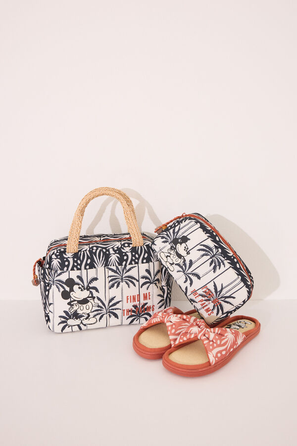 Womensecret Neceser grande con estampado de Mickey Mouse negro