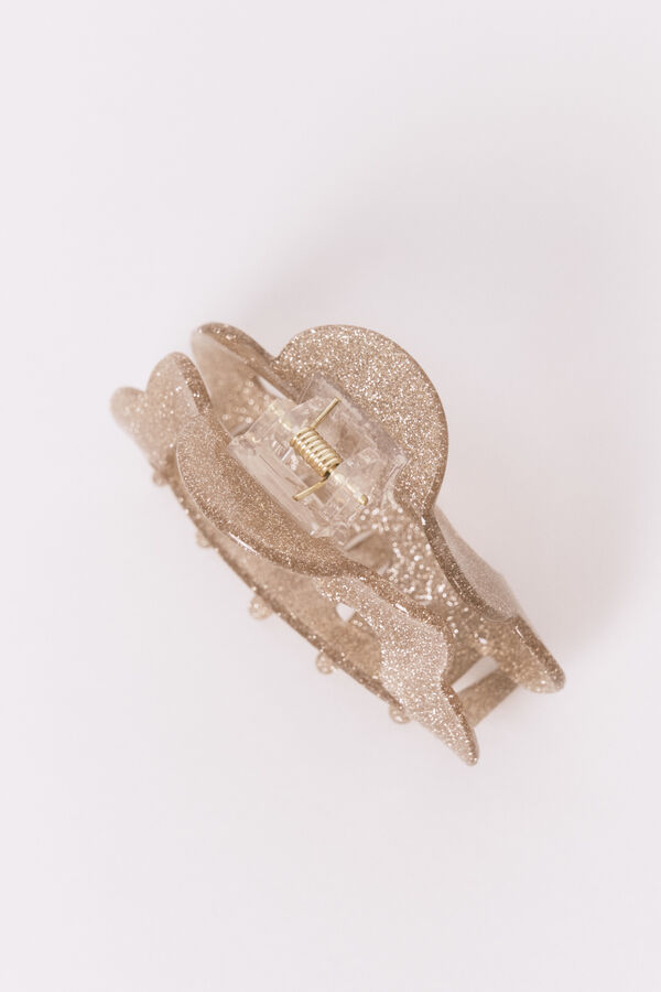 Womensecret Clip de nube con brillantina amarilla estampado