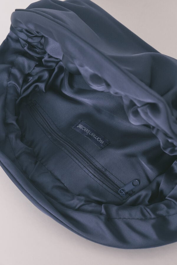 Women'secret Neceser azul sat&eacute;n cierre sobre azul