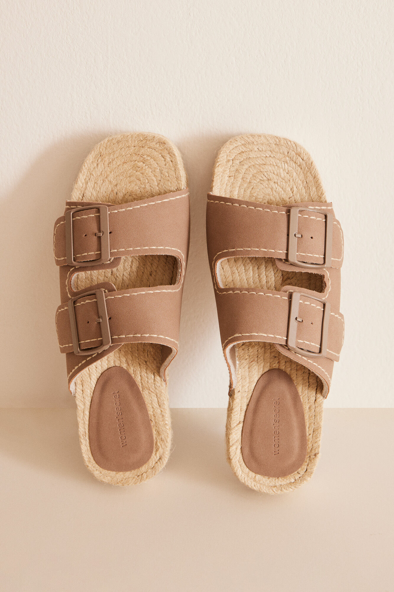 Sandalias yute beige hebillas Calzado para mujer WomenSecret MX