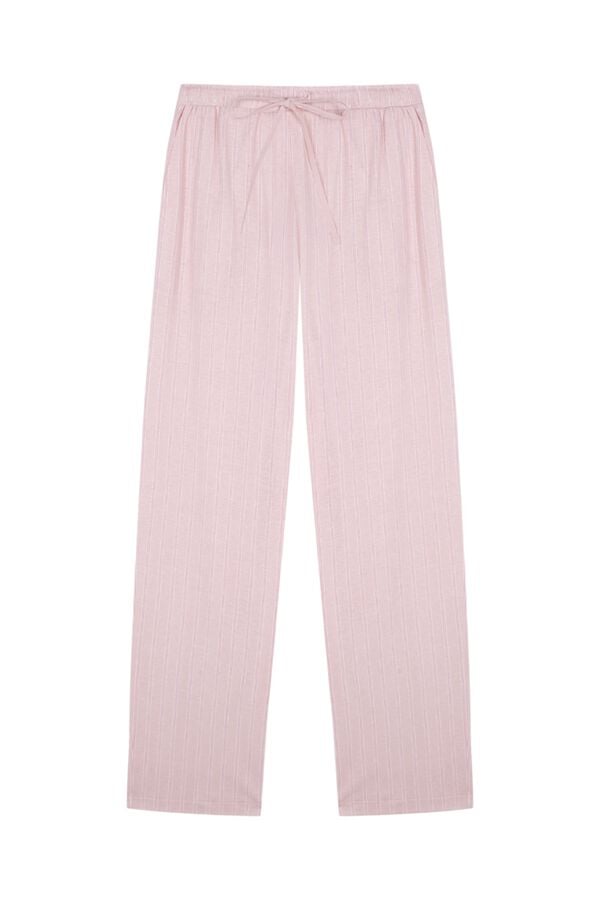 Women'secret Pantal&oacute;n largo de rayas rosa rosa