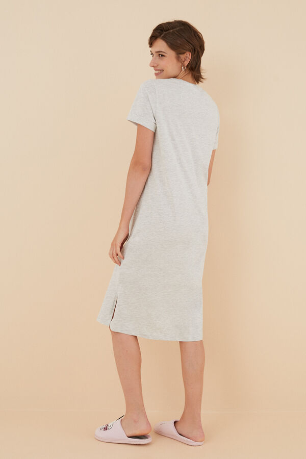 Womensecret Camisón 100% algodón Snoopy & Cía. gris