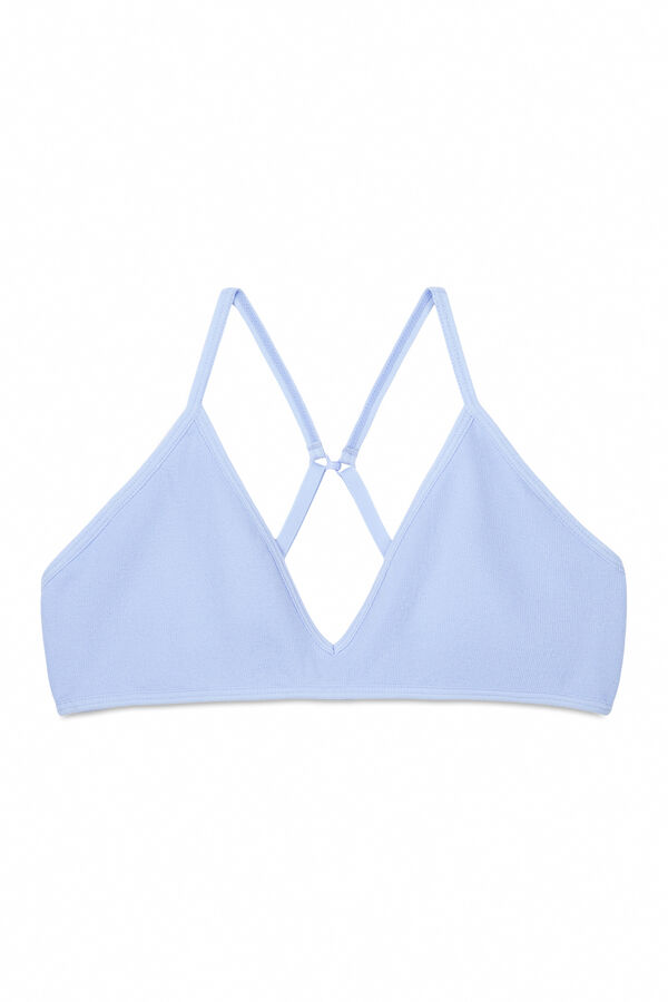 Womensecret Sujetador Seamless triangular azul copas extraíbles azul