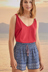 Womensecret Pantalón corto zigzag estampado