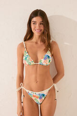 Womensecret Panty de bikini clásica con paisaje tropical  estampado