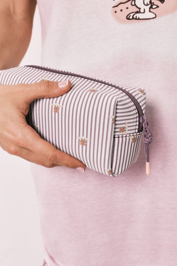 Women'secret Neceser de rayas Baby Yoda marfil