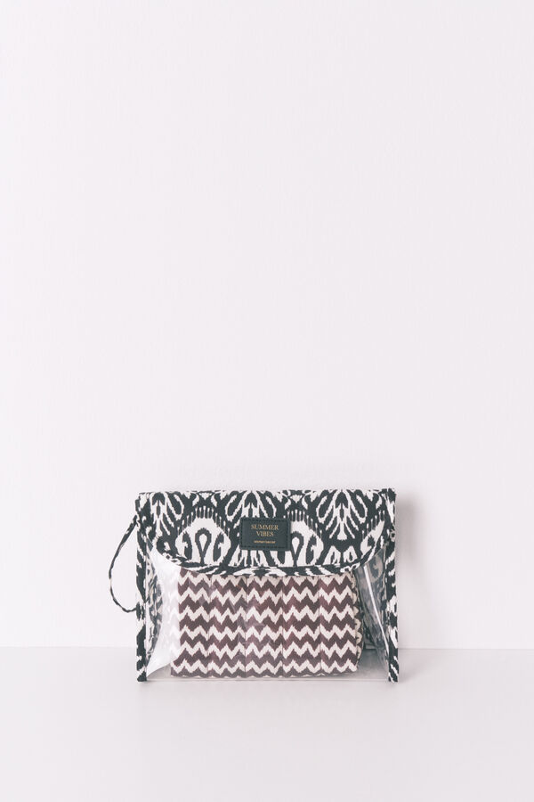 Womensecret Pack de 2 neceseres con estampado surtidos negro