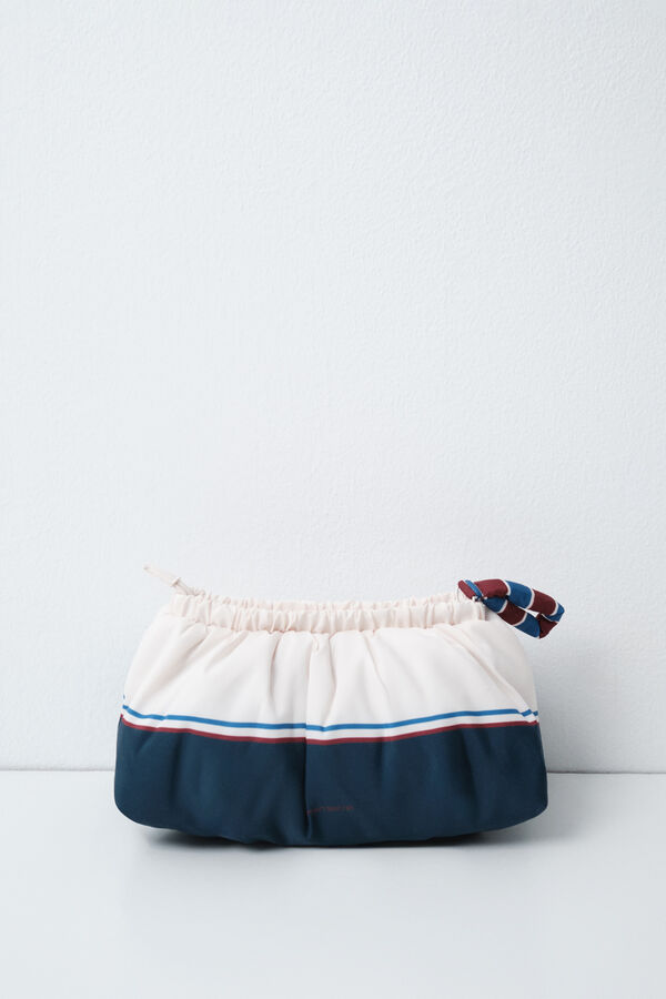 Women'secret Neceser peque&ntilde;o fruncido con asa estampado