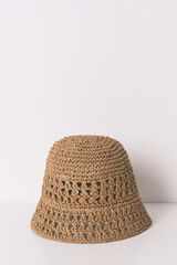 Womensecret Sombrero de pescador de crochet beige café