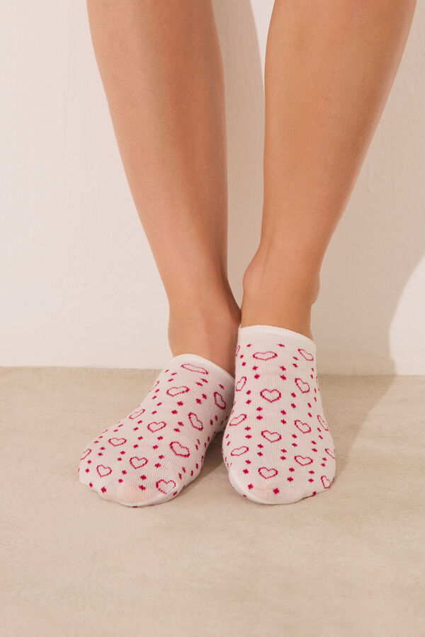 Womensecret Paquete de 3 calcetines invisibles estampado