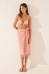 Womensecret Pareo midi con estampado geométrico estampado
