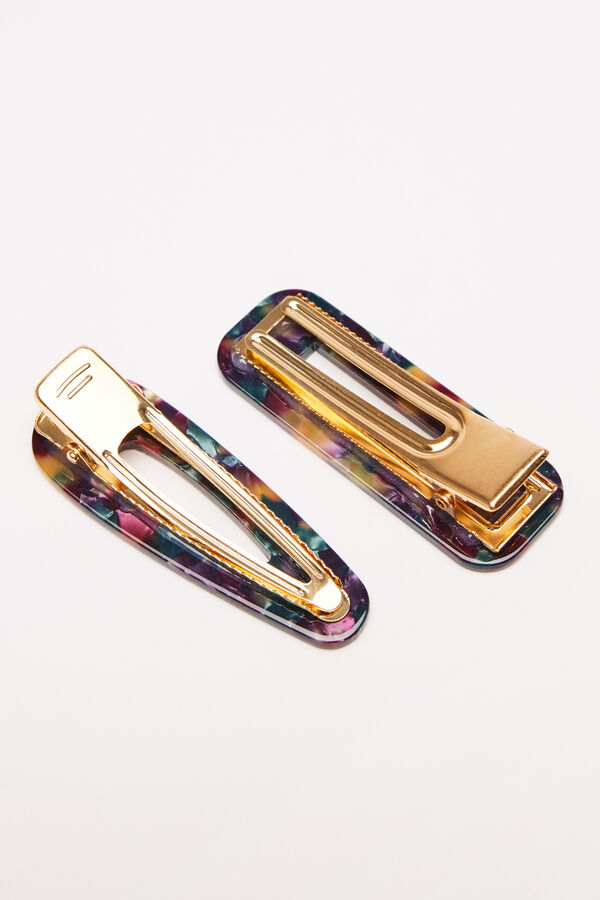 Womensecret Pack 2 clips pelo multicolor estampado
