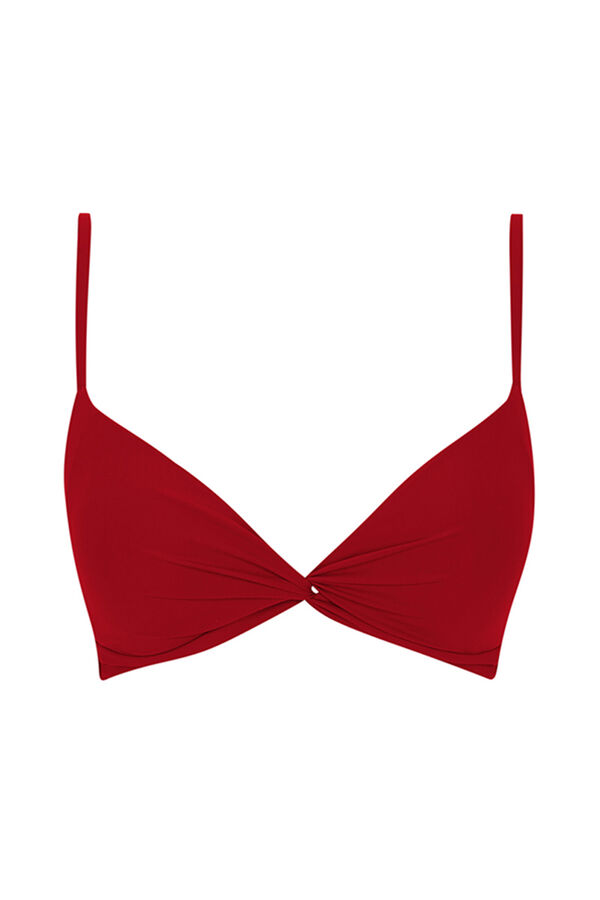 Womensecret Top de bikini triangular push up rojo rojo