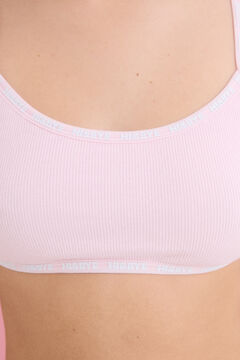 Womensecret Brasier de algodón con copas extraíbles en color rosa rosa