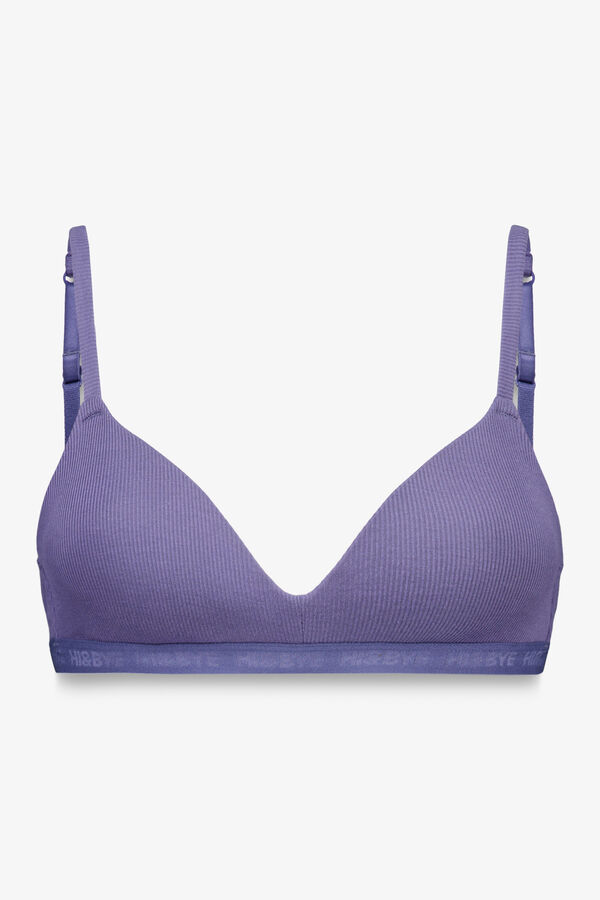 HI&BYE Brasier triangular con relleno fijo azul  azul