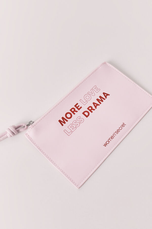 Women'secret Monedero mini de charol rosa rosa