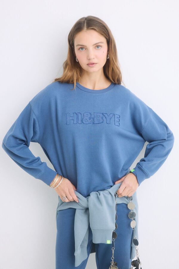 Womensecret Sudadera felpa algodón azul azul