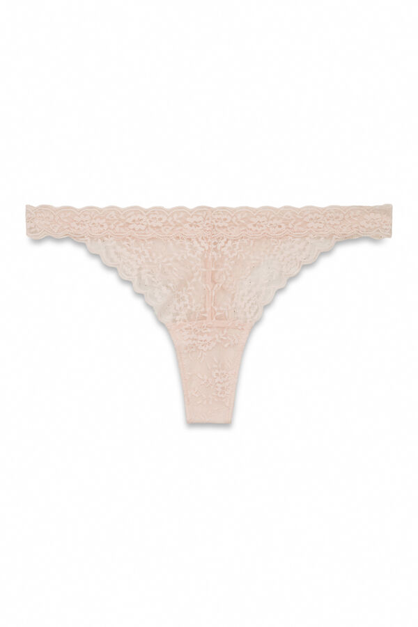 Women'secret Encaje de tanga rosa rosa