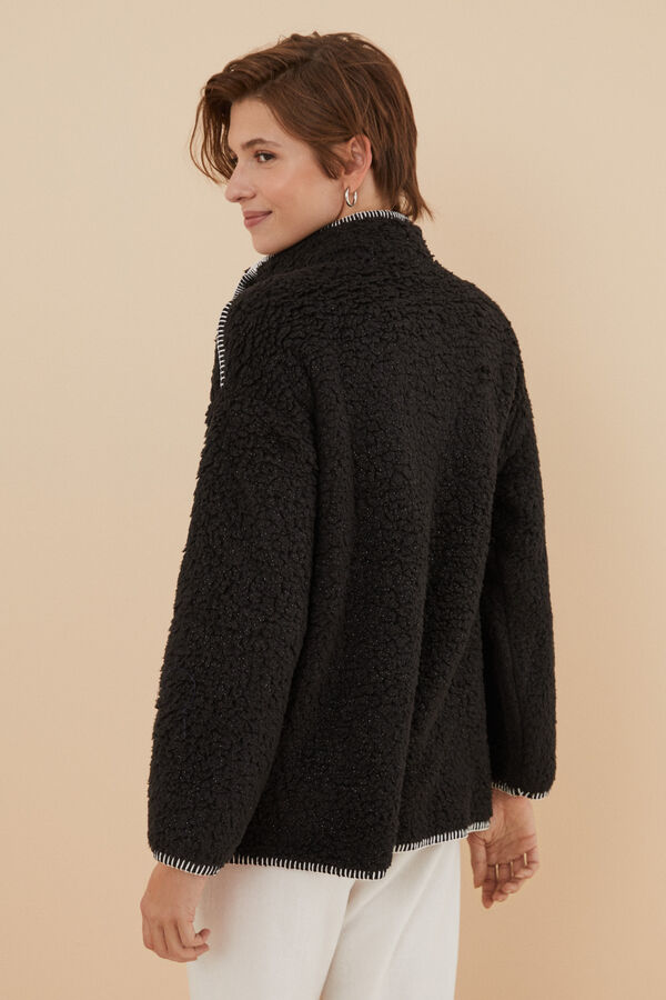 Womensecret Bata borreguito lurex con bufanda gris