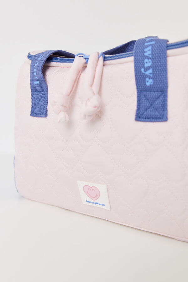 Womensecret Neceser grande acolchado corazones Smiley rosa