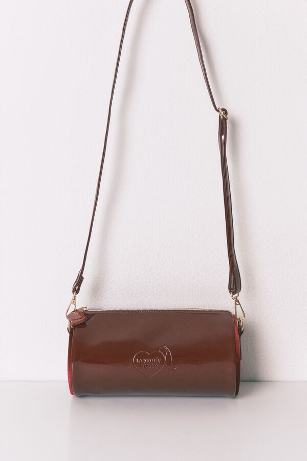 Women'secret Bolsa de hombro charol burdeos púrpura