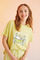 Womensecret Camiseta 100% algodón Snoopy limón verde