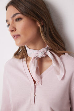 Womensecret Pañuelo para cuello rayas rosa estampado
