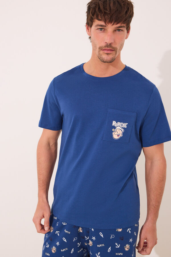 Womensecret Pijama azul oscuro de Popeye azul
