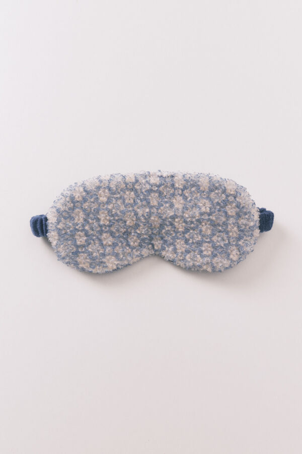 Women'secret Antifaz para dormir de boucl&eacute; azul estampado
