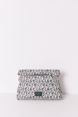 Womensecret Neceser grande acolchado con estampado de hojas  estampado