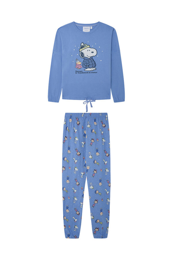 Womensecret Pijama 100% algodón Snoopy azul azul