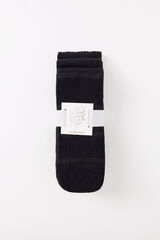 Womensecret Pack 3 calcetines altos negros lurex negro