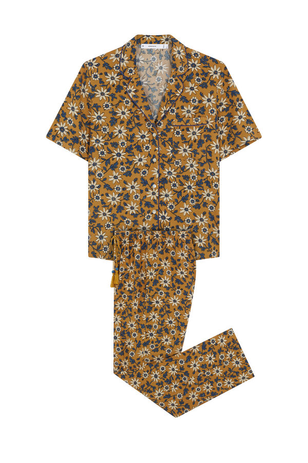 Womensecret Pijama camisera con estampado floral estampado